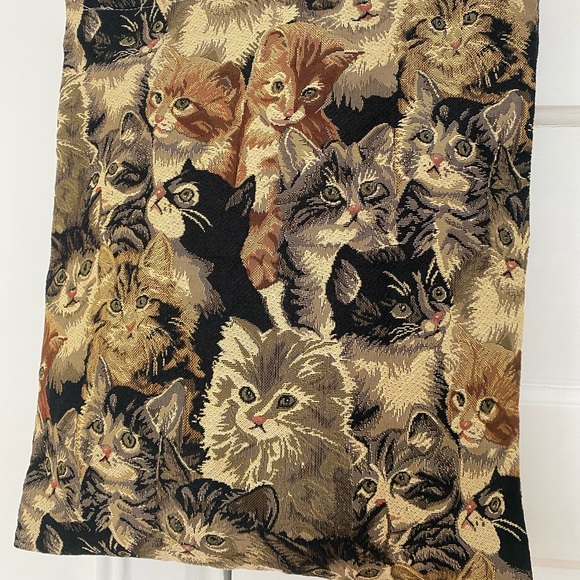 Cat and kitten cute whimsical tote bag - Picture 3 of 10